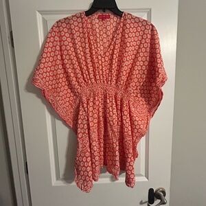 Red Patterned Women's Top